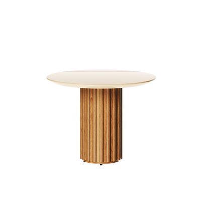 Mesa Lateral Living Redonda Imcal 56x43 Off White
