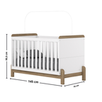 Berço e Mini Cama Ternura Henn Jequitibá e Branco
