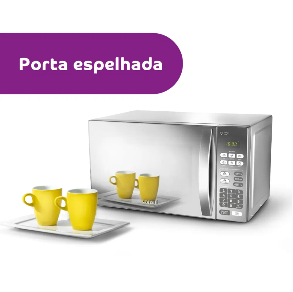 Micro-ondas Consul 20L  Função Descongelar Inox Espelhado 220V