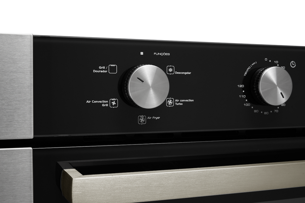 Kit Fischer de Embutir Forno Elétrico 50 Litros Infinity+Micro-ondas 25 Litros Fit Line Inox 220V