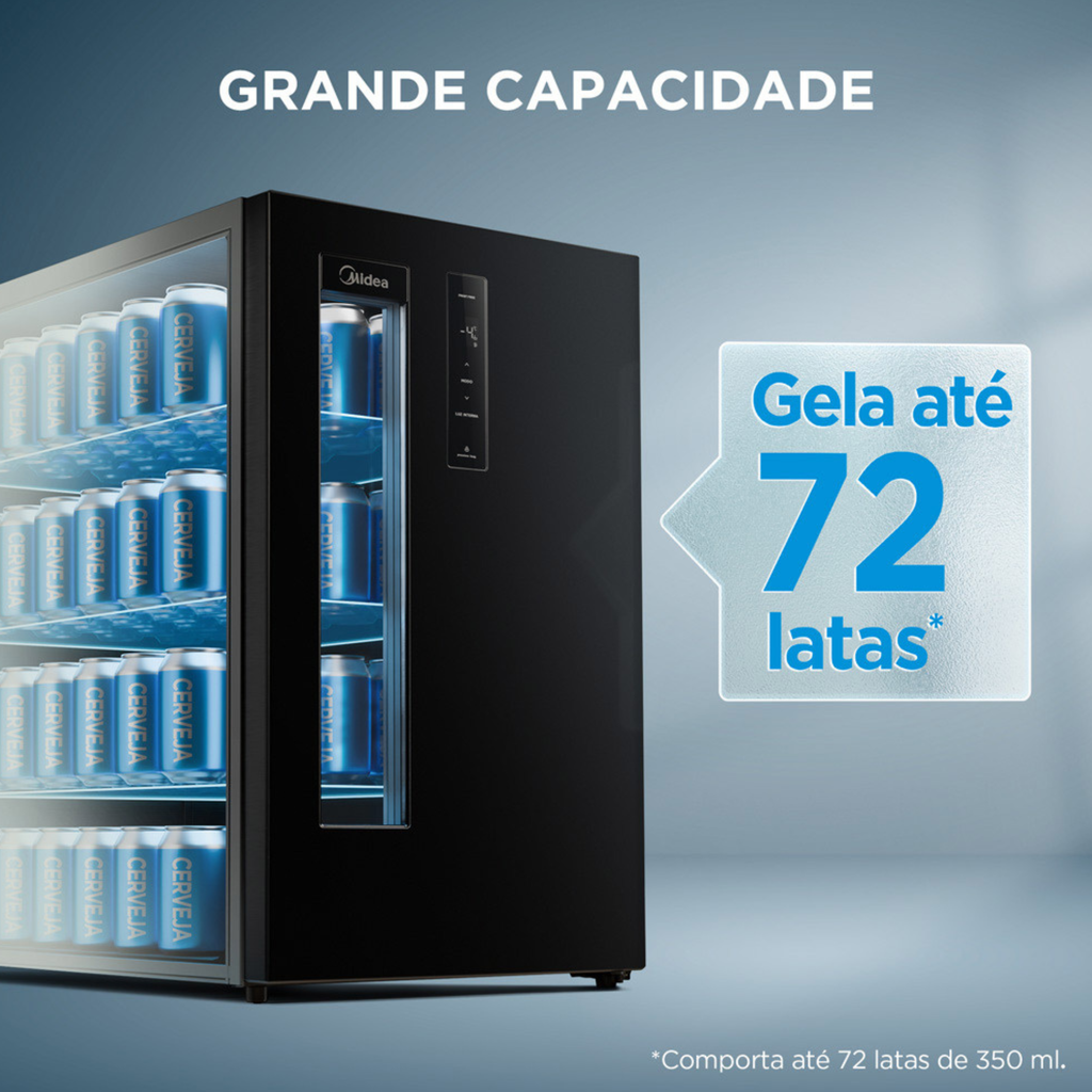 Cervejeira Flex Midea 82L Frigobar ou Adega Preto 220V