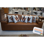 Sofá Living Texas 240cm Temda 2 assentos Courissimo Caramelo