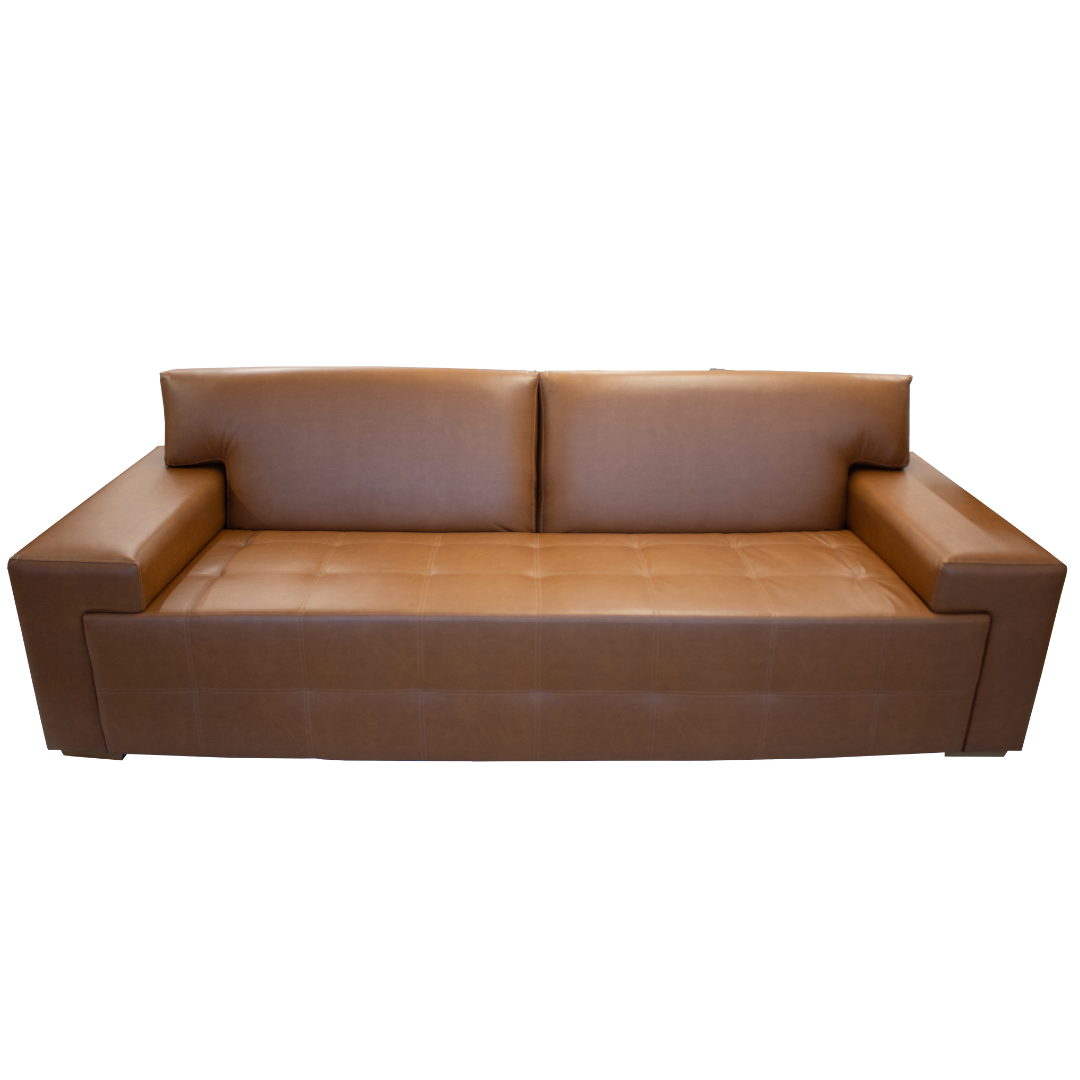Sofá Living Texas 240cm Temda 2 assentos Courissimo Caramelo