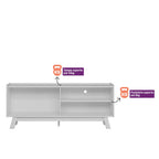 Rack Aurum Linea 160cm Nature e Off White