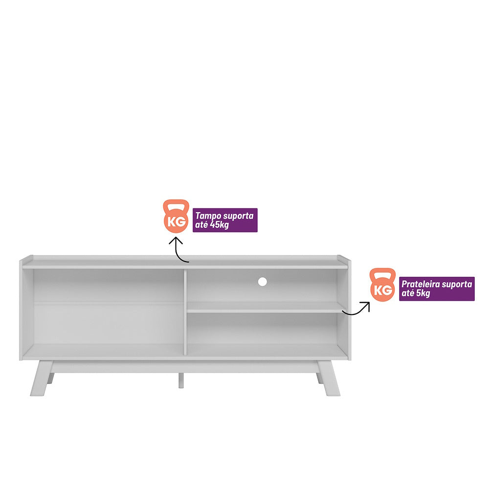 Rack Aurum Linea 160cm Nature e Off White