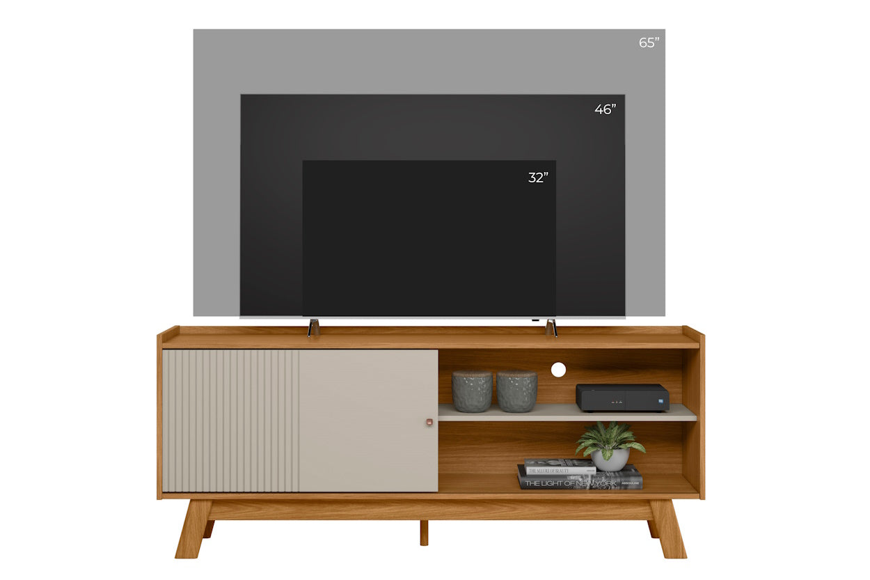 Rack Aurum Linea 160cm Nature e Off White