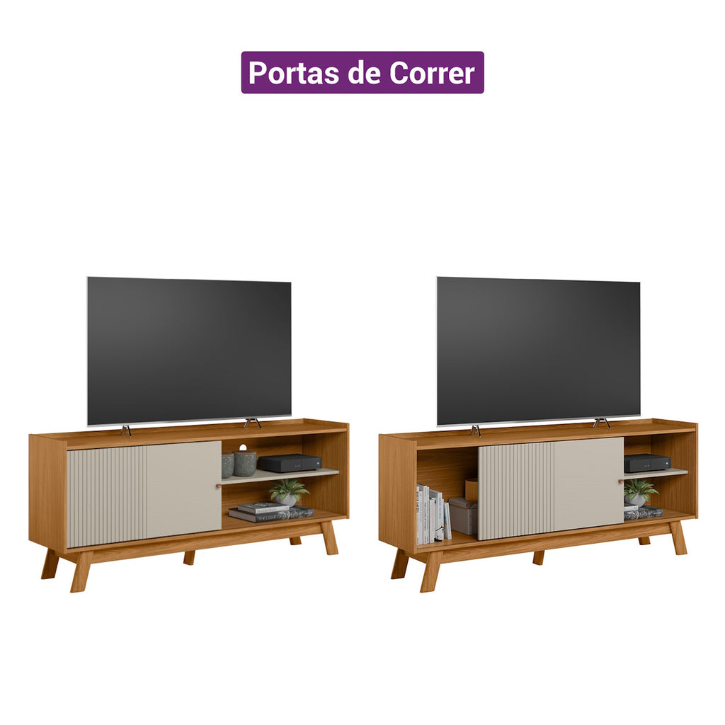 Rack Aurum Linea 160cm Nature e Off White