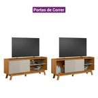 Rack Aurum Linea 160cm Nature e Off White