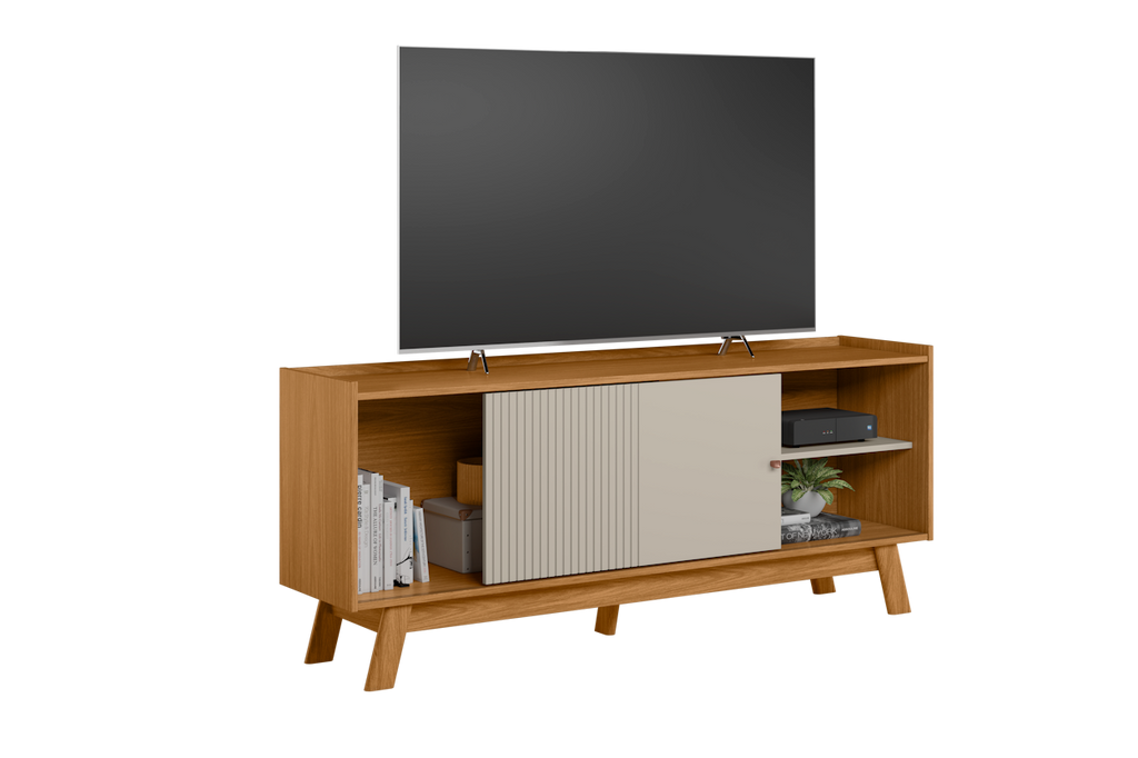 Rack Aurum Linea 160cm Nature e Off White