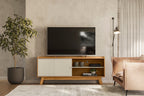 Rack Aurum Linea 160cm Nature e Off White