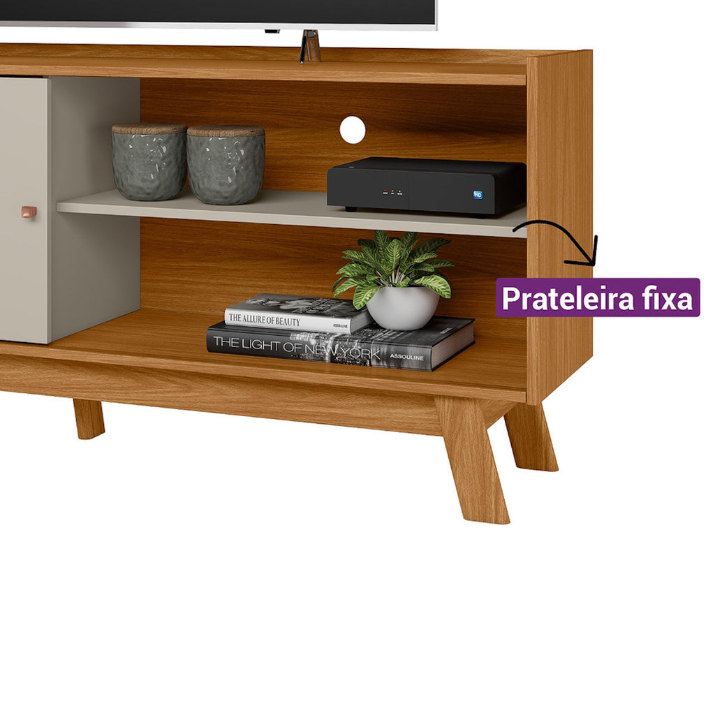 Rack Aurum Linea 160cm Nature e Off White