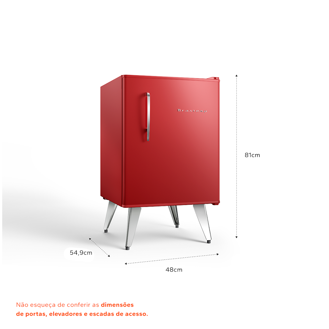 Frigobar Brastemp Retrô 76L BRA08HV Vermelho 220V