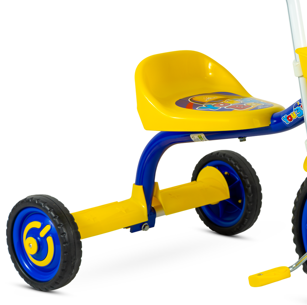 Triciclo Nathor com Buzina You 3 Boy Azul com Amarelo