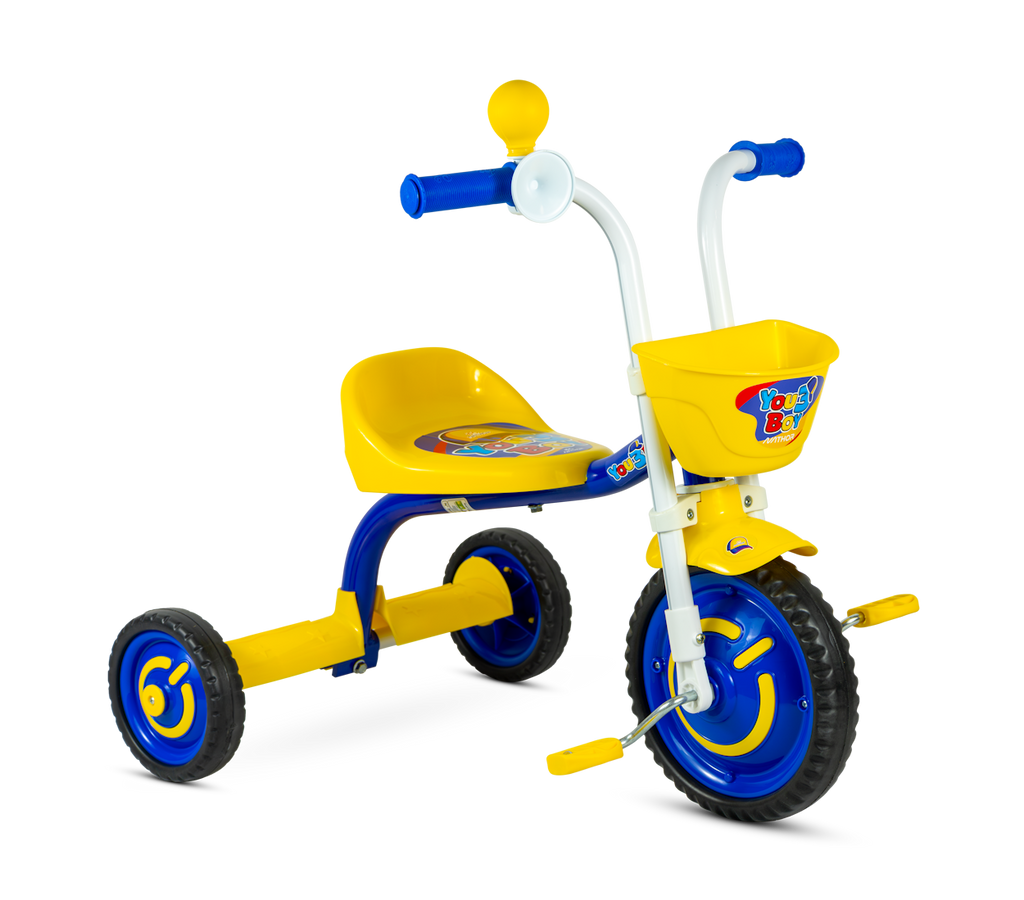 Triciclo Nathor com Buzina You 3 Boy Azul com Amarelo