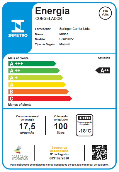 Freezer Horizontal Midea Flexbeer 100L CBA10P 1 Tampa Preto 220V