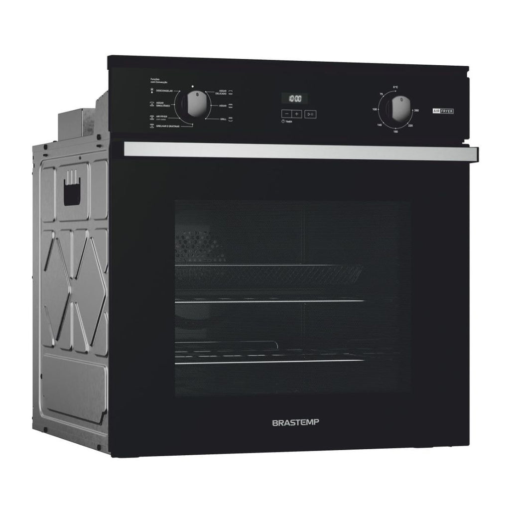 Forno de Embutir Elétrico Brastemp 84L BOF84AE com Função Air Fryer Preto 220V