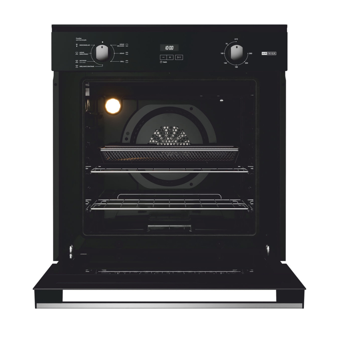 Forno de Embutir Elétrico Brastemp 84L BOF84AE com Função Air Fryer Preto 220V