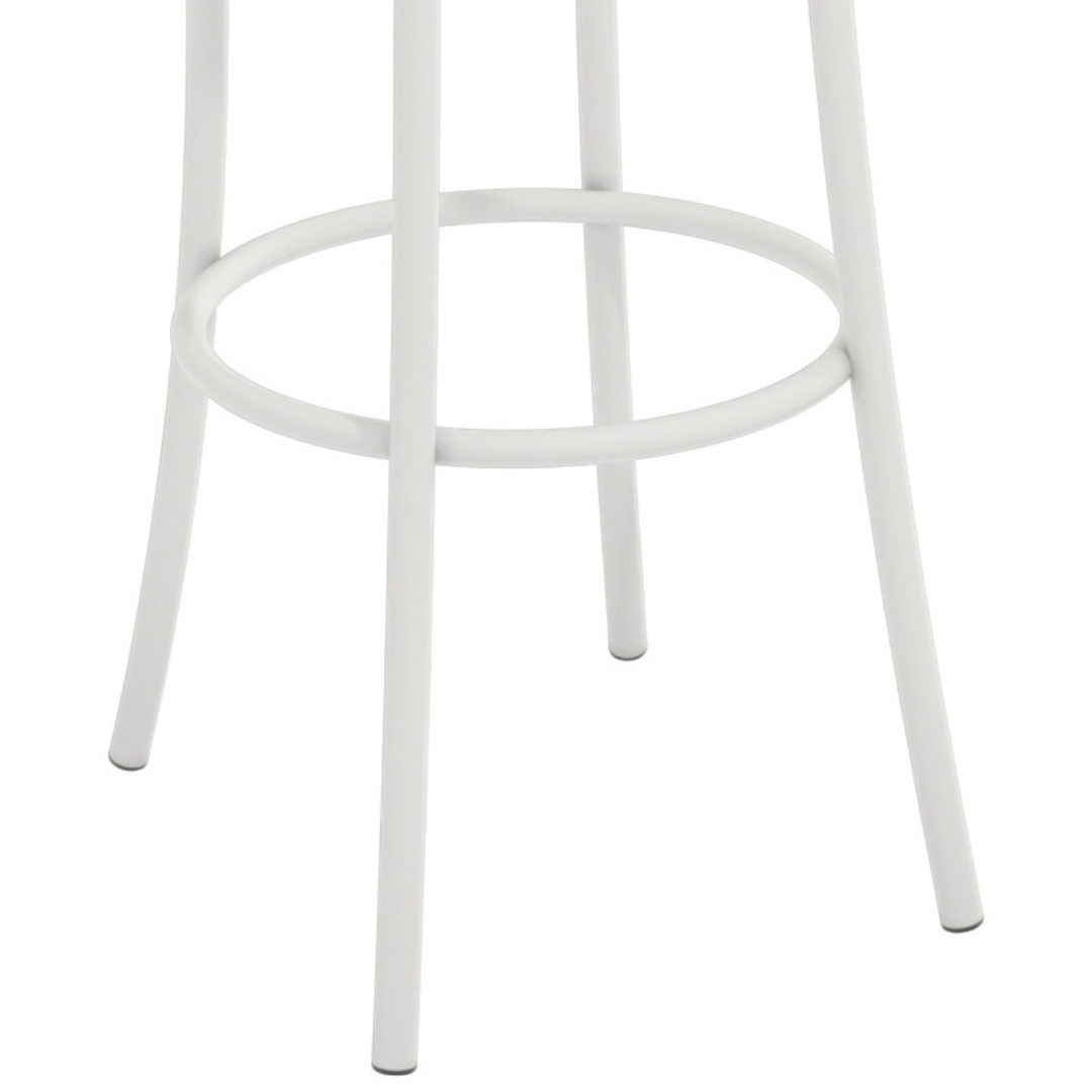 Banqueta Industrial Jade Kappesberg Branco Assento Courino Nude