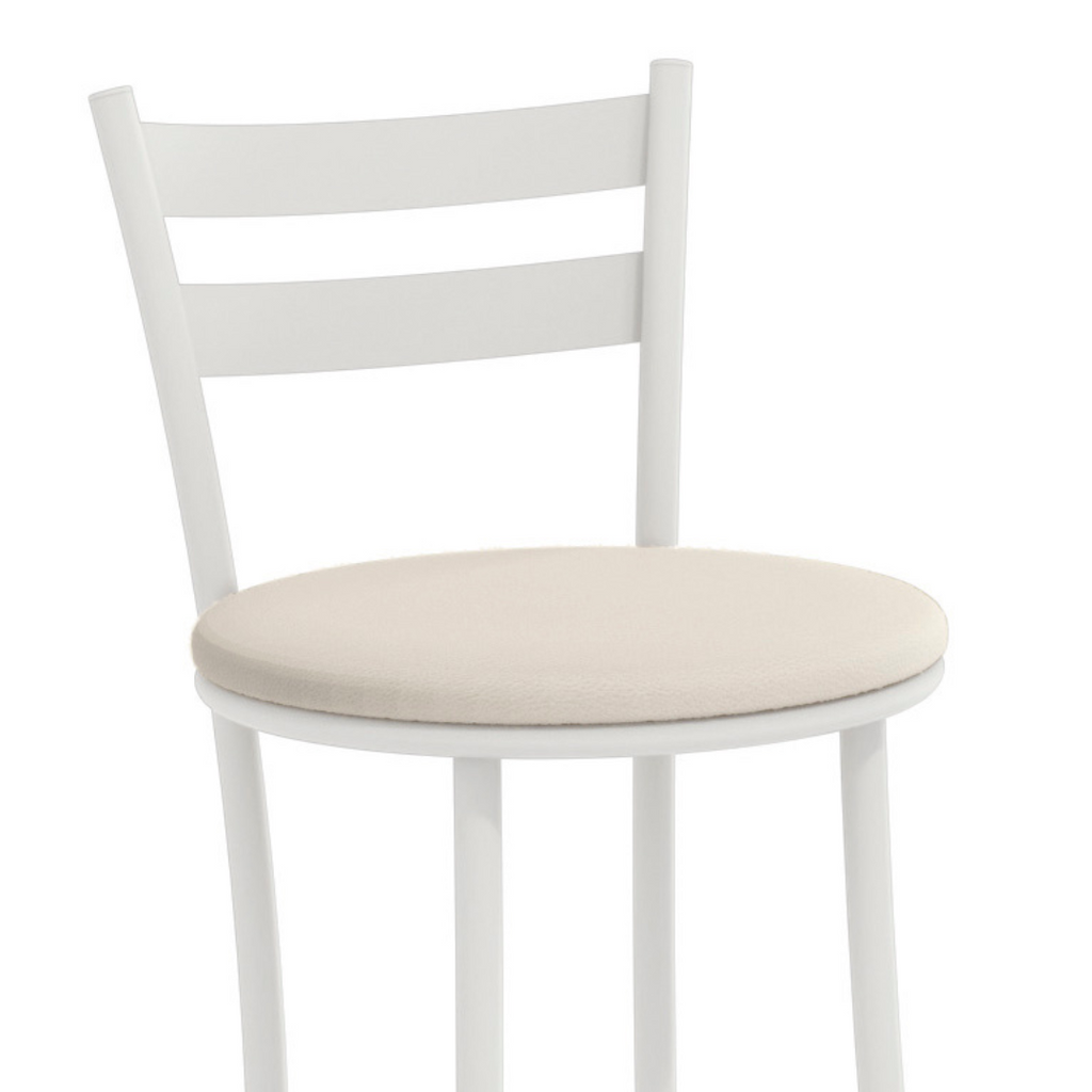 Banqueta Industrial Jade Kappesberg Branco Assento Courino Nude