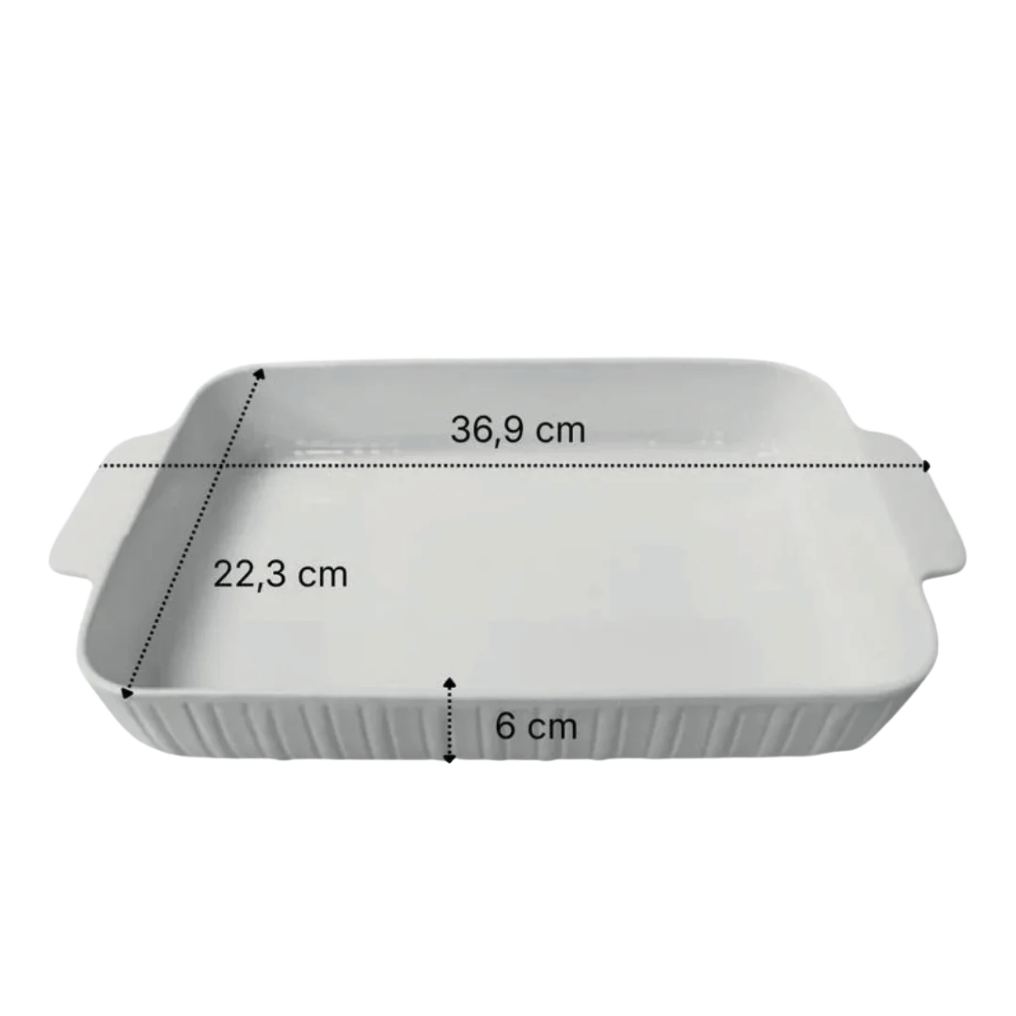 Travessa de Porcelana Full-Fit com Alça 36,9cm Branco