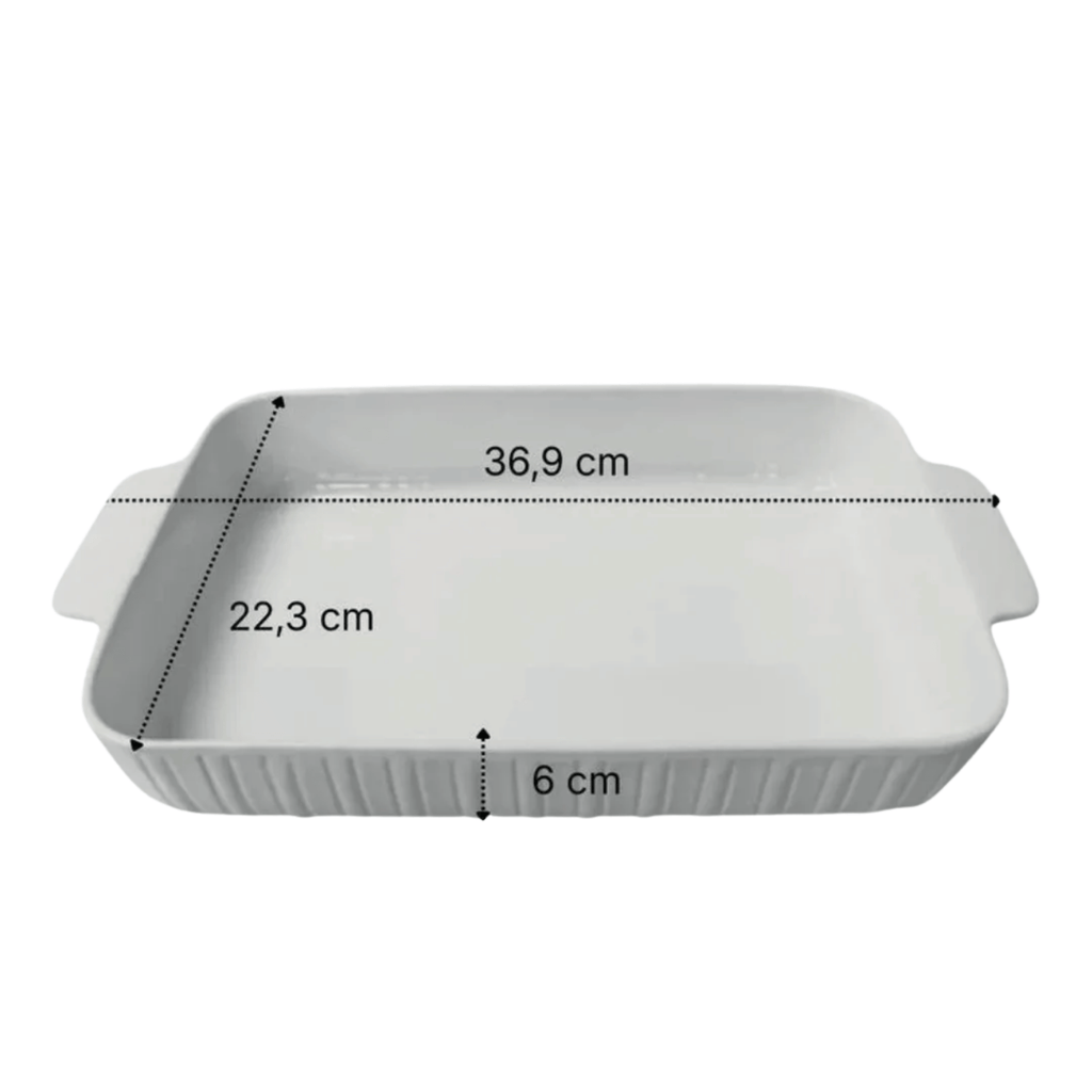 Travessa de Porcelana Full-Fit com Alça 36,9cm Branco