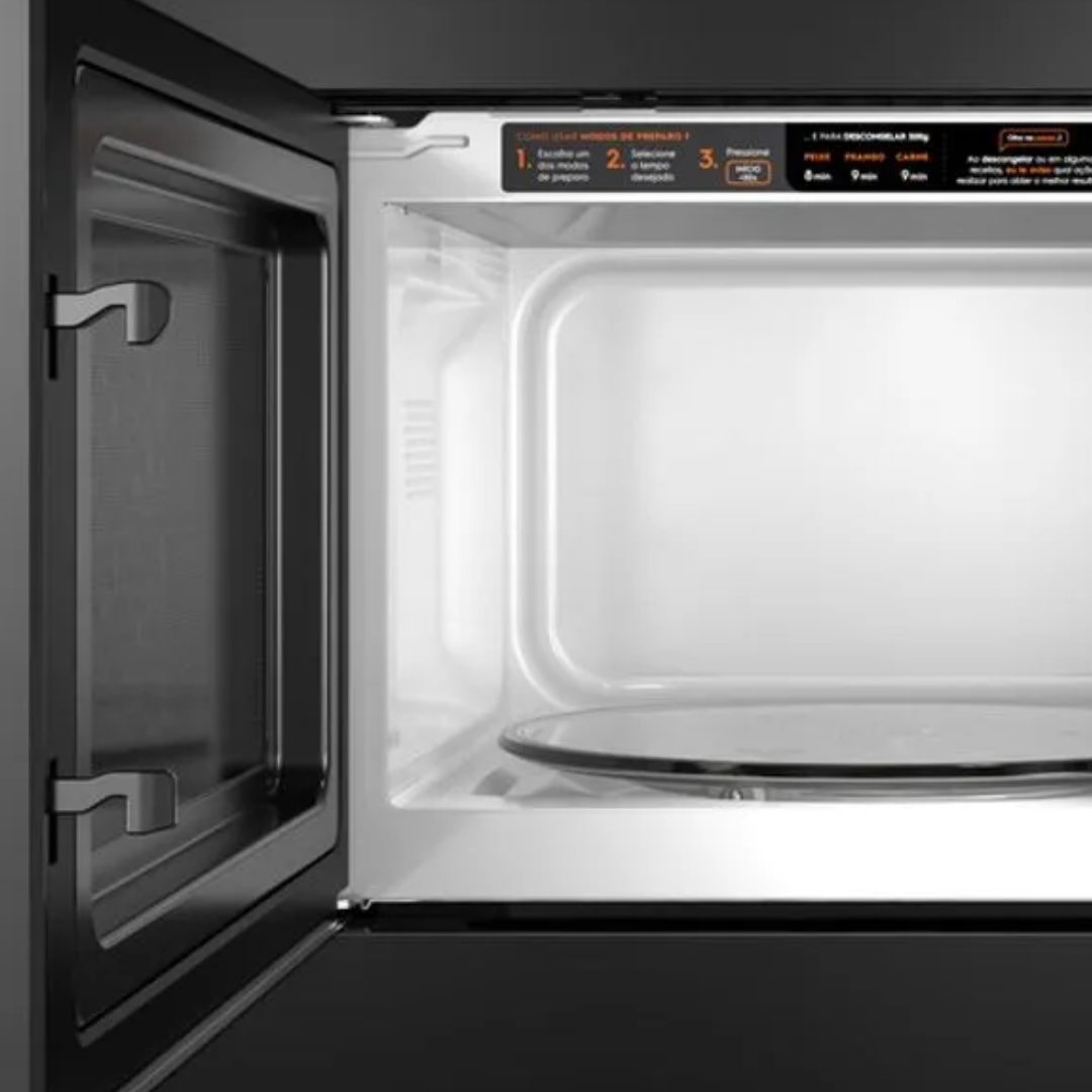 Micro-ondas de Embutir Continental 27L MC2EP com Função Tira Odor Preto 220V