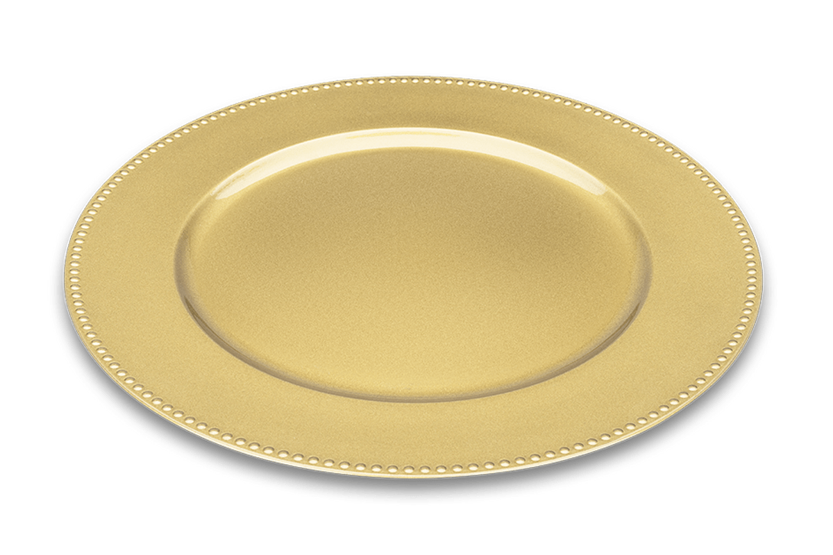 Sousplat Shine Brinox 2 Peças 33cm Dourado