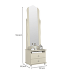 Toucador Magic New Patrimar 2 Gavetas com Espelho Off White