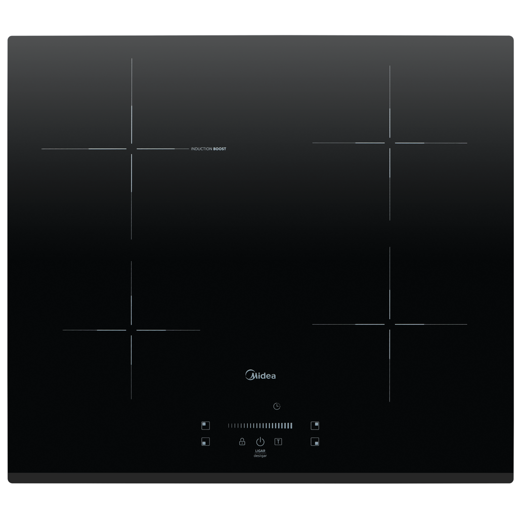 Cooktop Indução Midea 4 Bocas Even Pro Vitrocerâmica Preto 220V