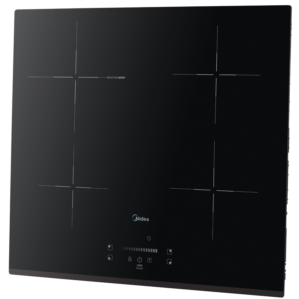 Cooktop Indução Midea 4 Bocas Even Pro Vitrocerâmica Preto 220V