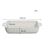 Travessa de Porcelana Full-Fit Blanc com Alça 31,5cm Branco