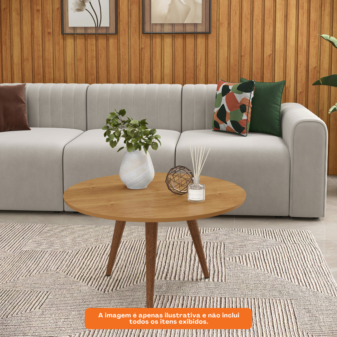 Mesa de Centro Slim Patrimar Redonda Cinamomo