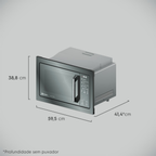 Kit Electrolux de Embutir Home Pro Forno Elétrico OE9XS 80L + Micro-ondas 34L ME3HP Espelhado 220V