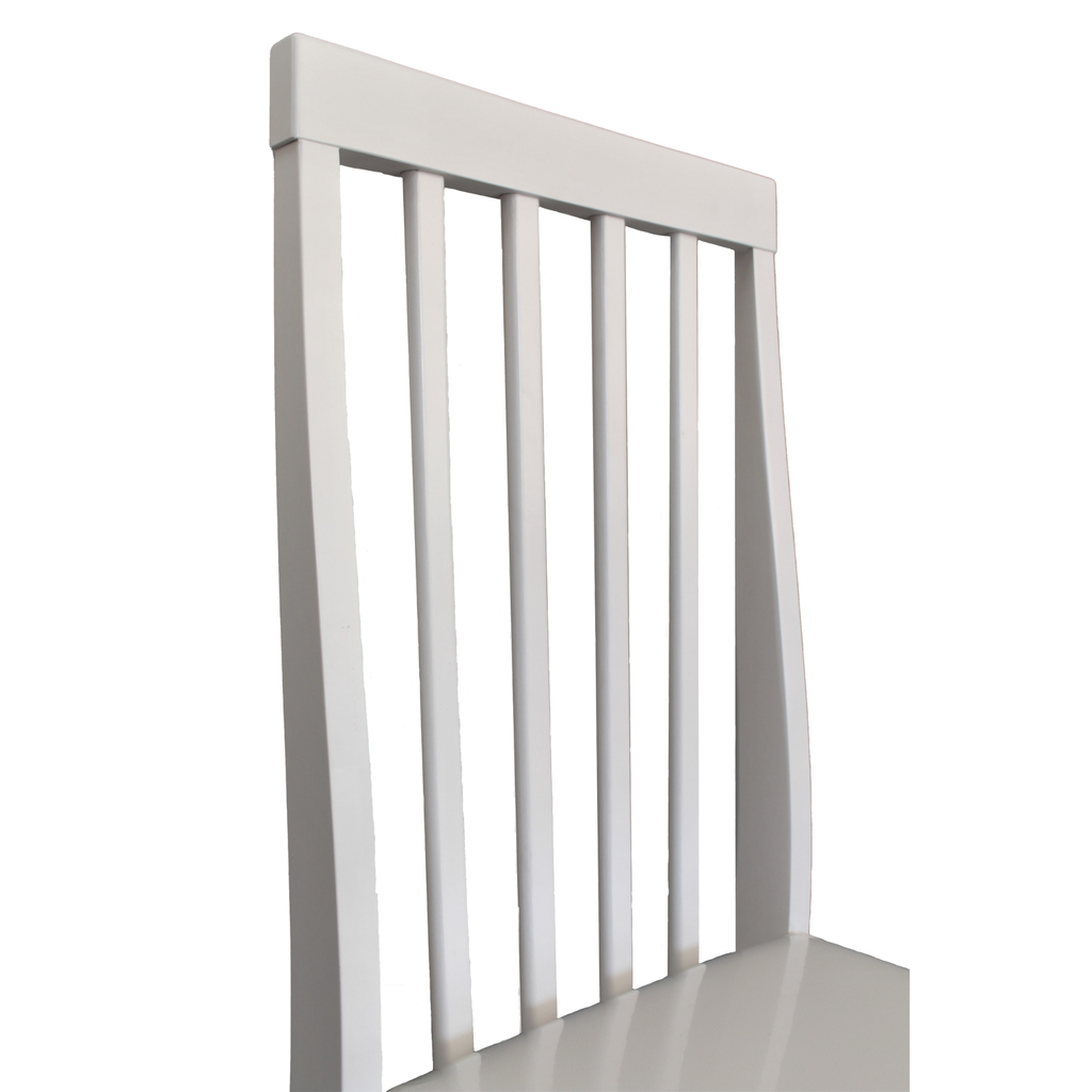 Cadeira Milena Matte Encosto Ripado Branco Courino Branco