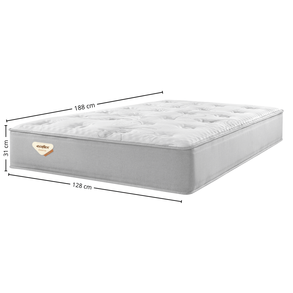 Colchão Blend Casal Ecoflex 128x188x31cm Molas Ensacadas Prata