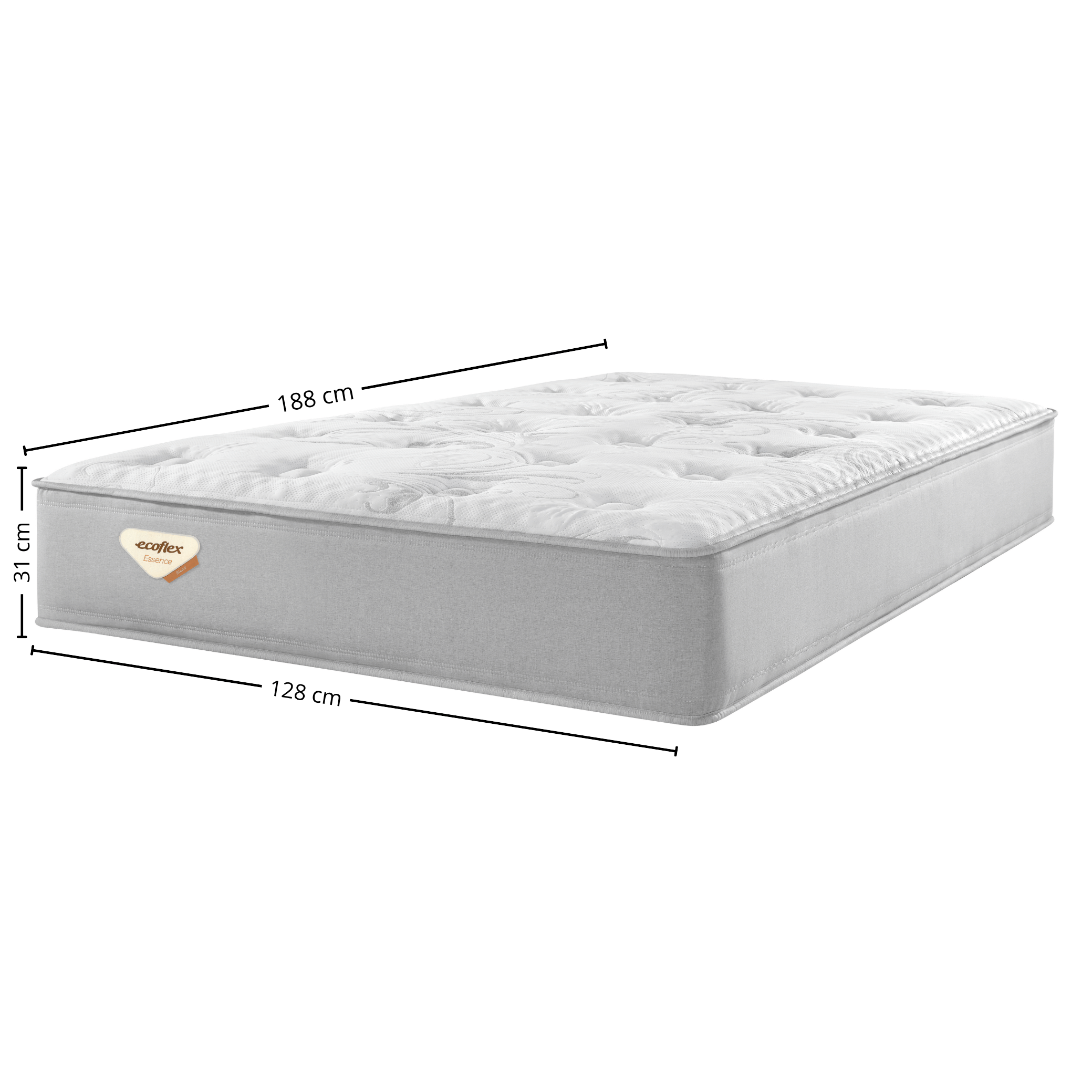 Colchão Blend Casal Ecoflex 128x188x31cm Molas Ensacadas Prata