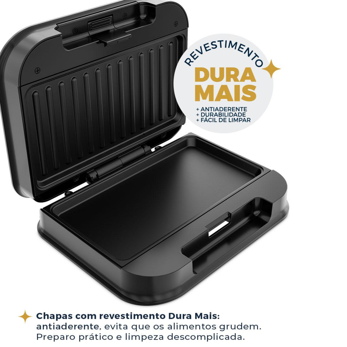 Sanduicheira e Grill Britânia BGR28A 750W Preto e Inox 220V