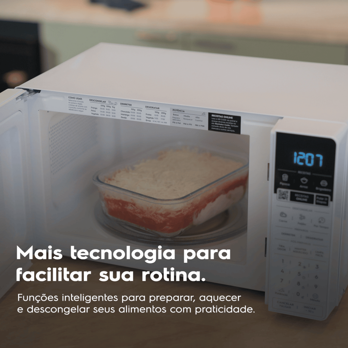 Micro-ondas Electrolux 20L Efficient ME20B Função Descongelamento Assistido Branco 220V
