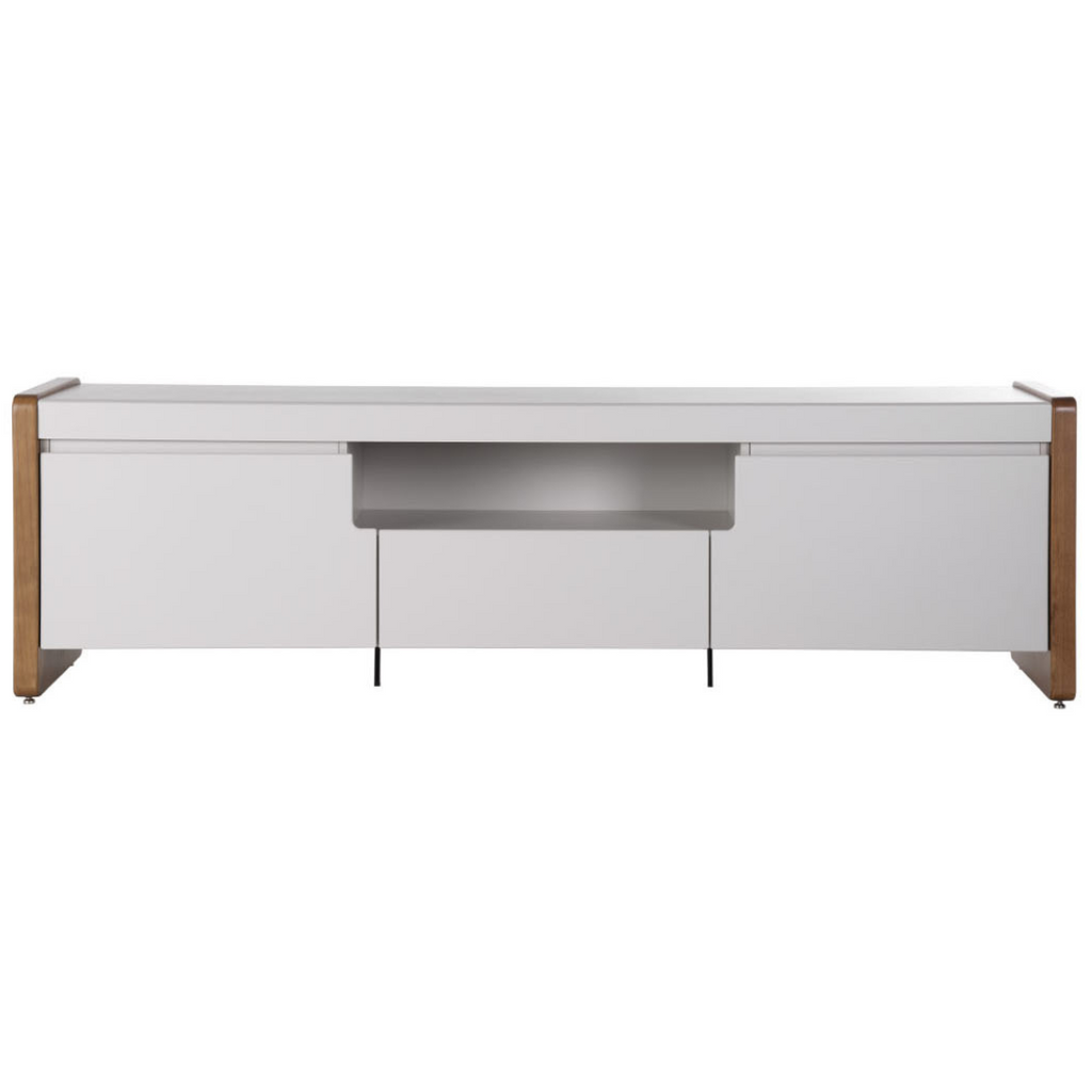 Rack Bristol Província 188cm 2 Portas 1 Gaveta Off White Fosco/Natural