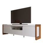 Rack Bristol Província 188cm 2 Portas 1 Gaveta Off White Fosco/Natural