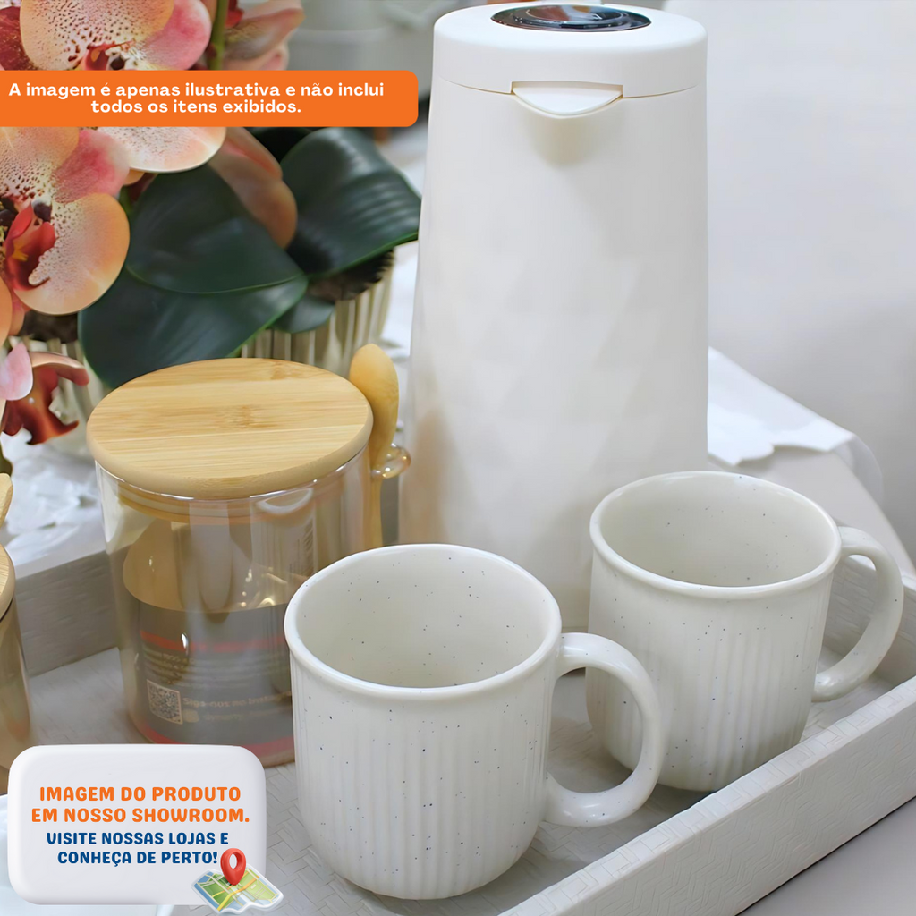 Caneca em Cerâmica Welling Full-Fit 340ml Off White