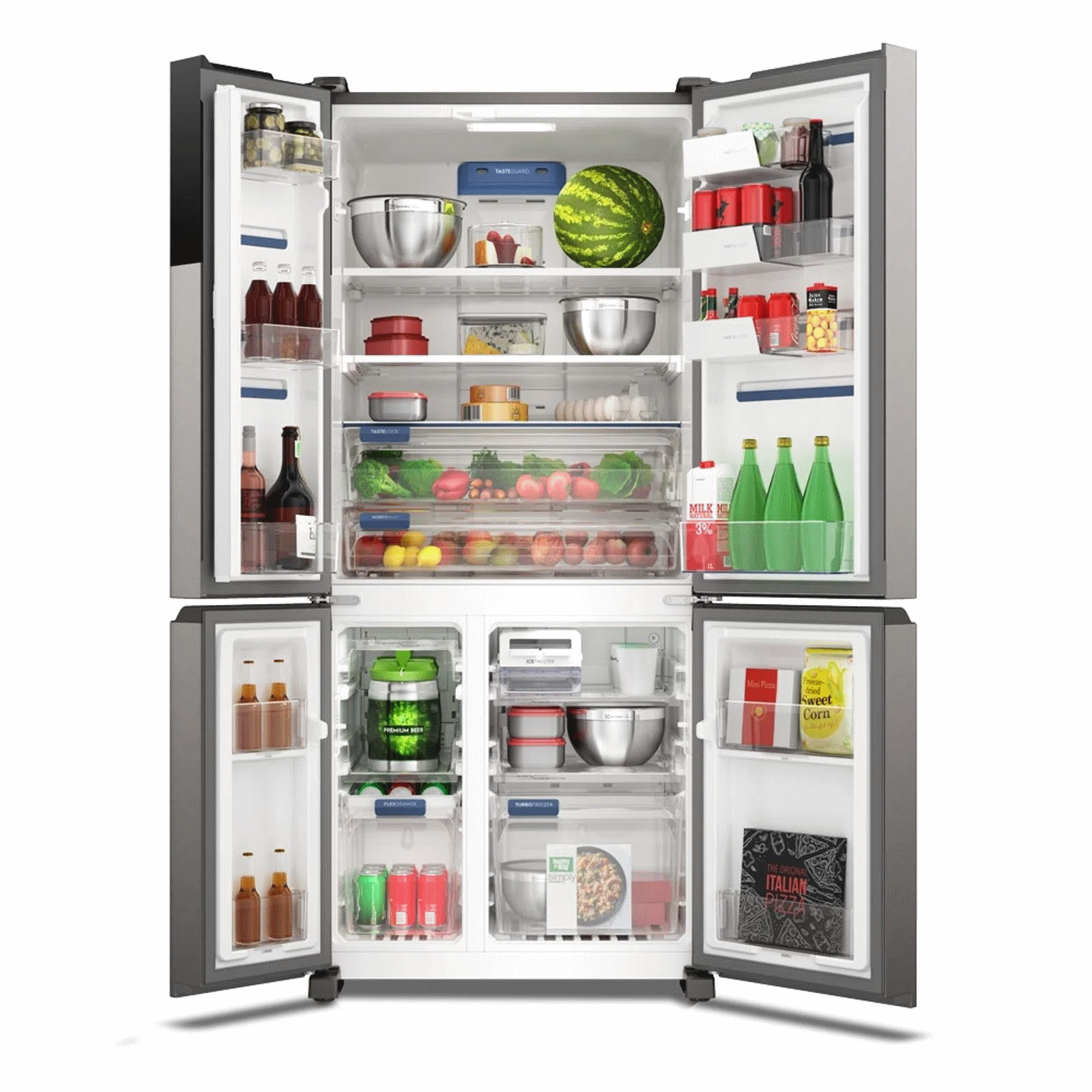 Refrigerador Electrolux 581L IQ8S Multidoor Inverter Experience com Flexispace Inox Look 220V