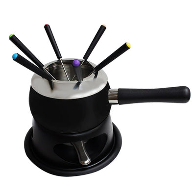 Aparelho Para Fondue Full-Fit 11 Peças Aço Esmaltado Preto