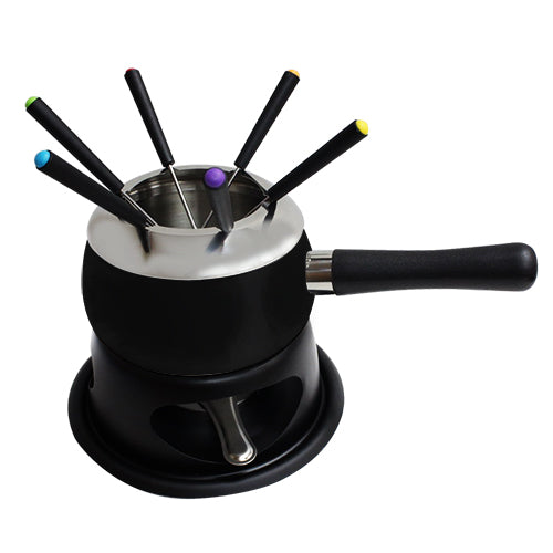 Aparelho Para Fondue Full-Fit 11 Peças Aço Esmaltado Preto