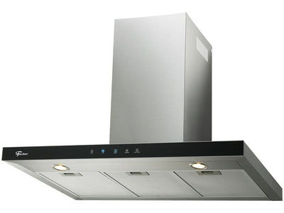 Coifa Fischer Infinity 90cm de Parede Painel Digital com Vidro Preto 19902-22550 Aço Inox Escovado 220V