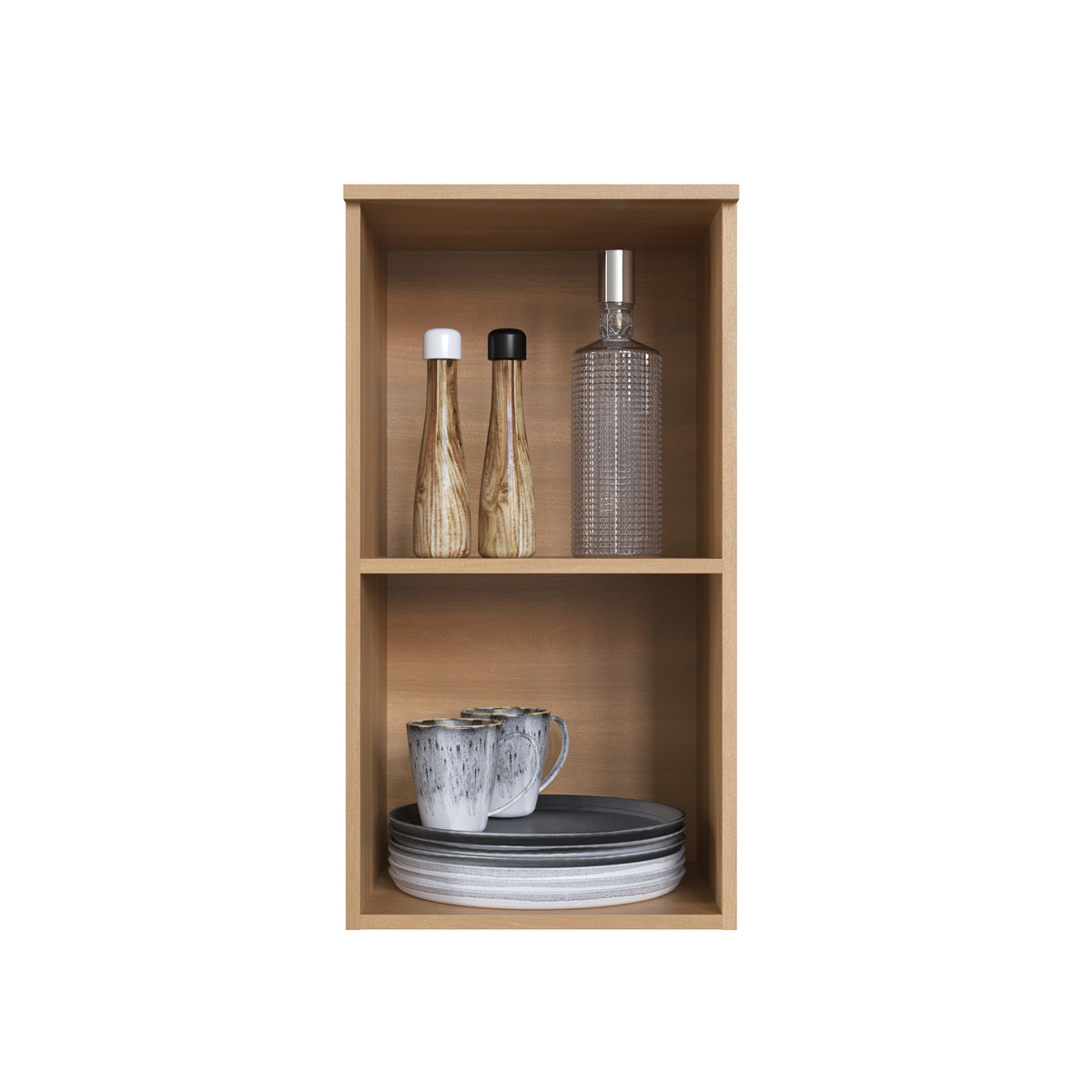 Armário Aéreo de Cozinha Isabelle Delmarco 40cm 1 Porta Freijó e Arenas