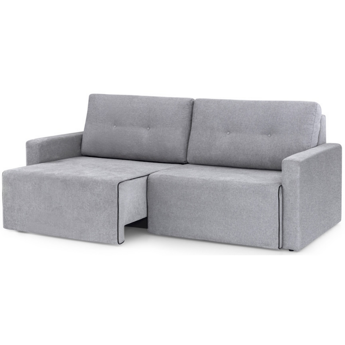 Sofá MH4253 220cm Herval 2 assentos Retráteis Linho Cinza