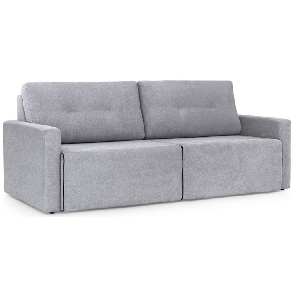 Sofá MH4253 220cm Herval 2 assentos Retráteis Linho Cinza
