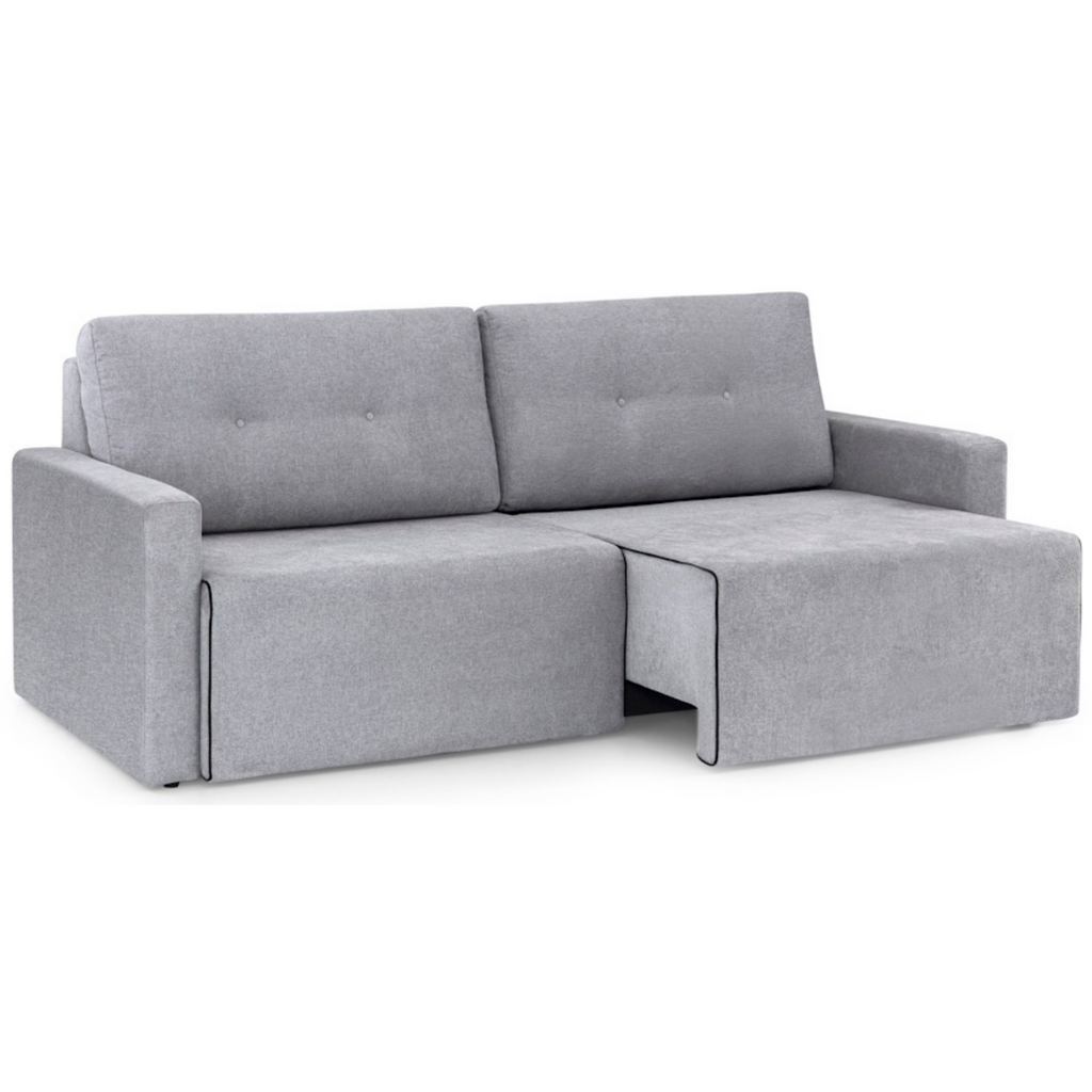 Sofá MH4253 220cm Herval 2 assentos Retráteis Linho Cinza