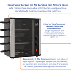 Churrasqueira a Gás Hidro Tradição 5 Espetos Giratórios Acendimento Automático Bivolt